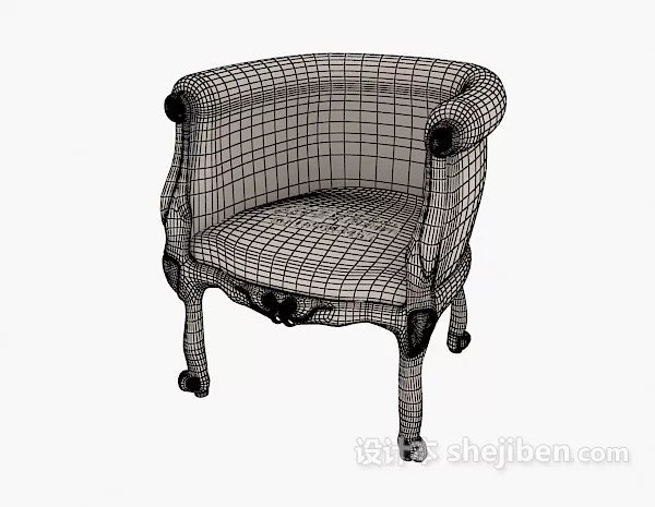 Red Double Sofa Upholstered 3d model