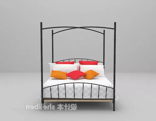 Cross Frame Poster Bed 3d model Cross Frame Poster Bed 3d model