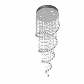 Crystal Chandelier Twist Shaped 3d model