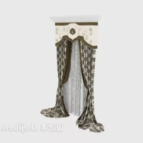 Antique Curtain European Style 3d model