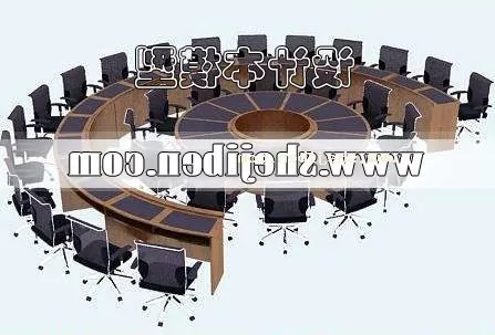Round Conference Table Modern Furniture 3d model Round Conference Table Modern Furniture 3d model