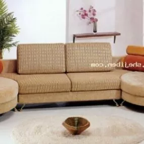 Living Room Lounge Sofa 3d model