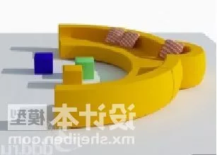 Curved Large Sofa 3d model Curved Large Sofa 3d model