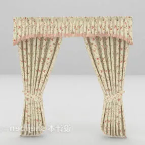 Vintage Idyllic Curtain 3d model
