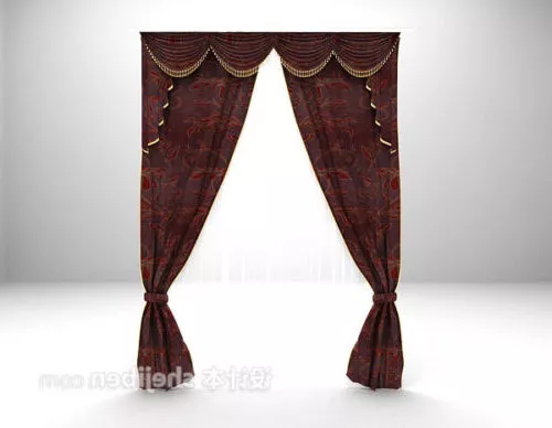 Stylish Curtain Shape Pattern 3d model