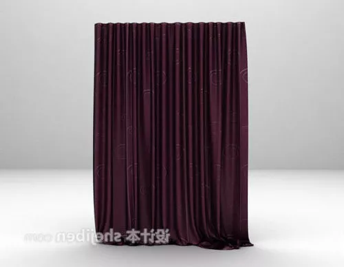 Dark Velvet Curtain 3d model Dark Velvet Curtain 3d model