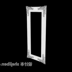 Decorative Mirror With Carving Frame 3d model