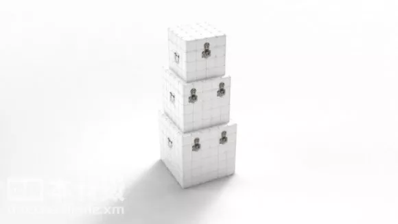 Treasure Box Of Gold 3d model