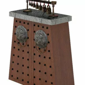 Decorative Chinese Retro Cabinet 3d model