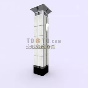 Decorative Column European Style 3d model