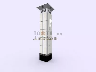 Chinese Baluster Column 3d model