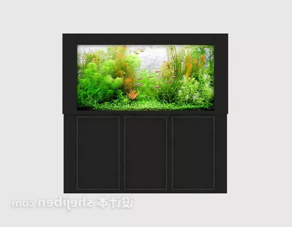 Glass Aquarium On Stand 3d model