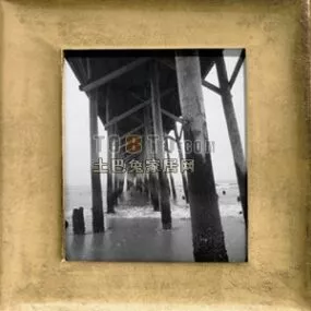 Decorative Photo Frame Black Glass 3d model