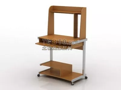 Rectangular Table Zigzag Leg 3d model