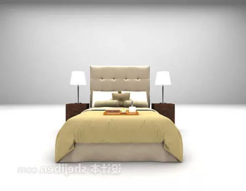 Double Bed Hotel Furniture Combination 3d model Double Bed Hotel Furniture Combination 3d model