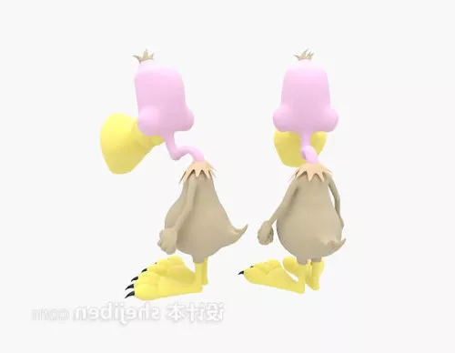 Stuffed Toy Yellow Duck 3d model Stuffed Toy Yellow Duck 3d model