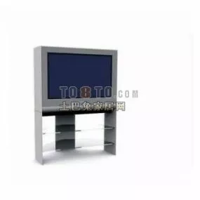 Flat Tv With Stand 3d model