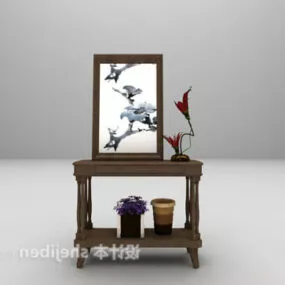 Antique Console Cabinet 3d model