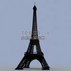 Eiffel Tower Black Steel Structure 3d model Eiffel Tower Black Steel Structure 3d model