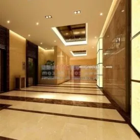 Elevator Lobby Modern Interior Scene 3d model