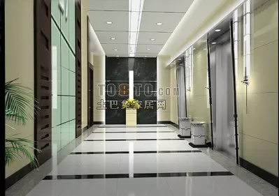 Elevator Interior With Marble Floor 3d model Elevator Interior With Marble Floor 3d model