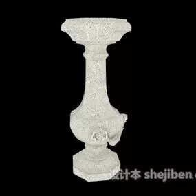 Embossed Column Stone 3d model