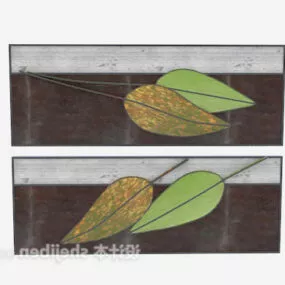Floral Leaf Hanging Painting 3d model