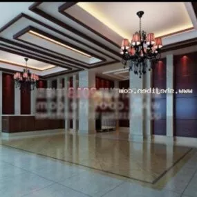 Entrance Building Interior Scene 3d model