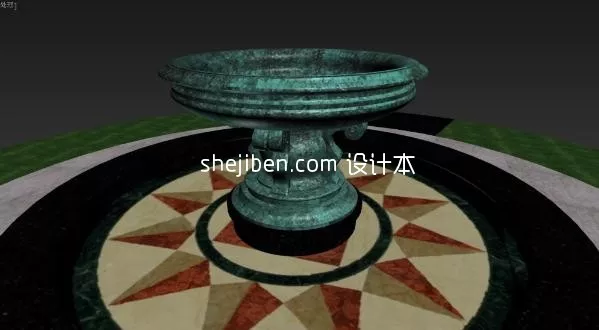 Realistic Water Fountain 3d model