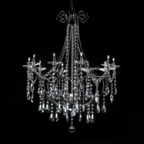 European Crystal Restaurant Chandelier 3d model