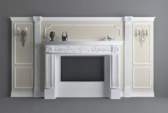 Antique Fireplace Westminster 3d model
