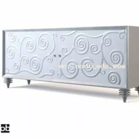 European Tv Cabinet Pattern Carving 3d model