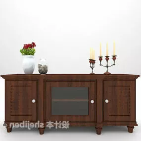 European Tv Side Cabinet 3d model