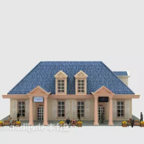 Classic European Villa House 3d model