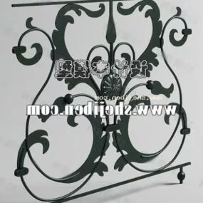 European Balcony Railing 3d model