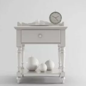 European Elegant Bedside Table 3d model