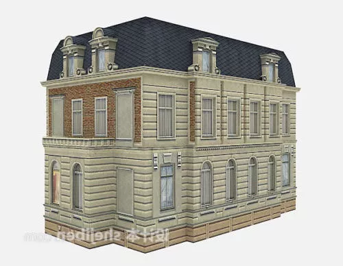 European Ancient Villa 3d model European Ancient Villa 3d model