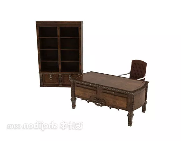 Medieval Wood Bookcase Free 3d Model - .Blend, .C4d, .Dae, .Fbx, .Max ...