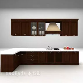 European Kitchen Cabinet Set 3d model
