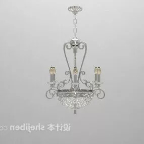 European Classic Candlestick Chandelier 3d model