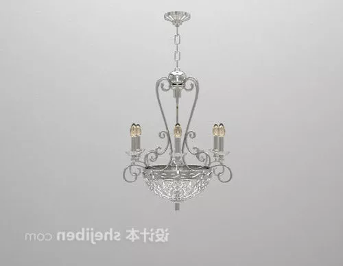 Candlestick With Antique Brass Stand 3d model