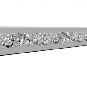 European Carving Plaster Component 3d model