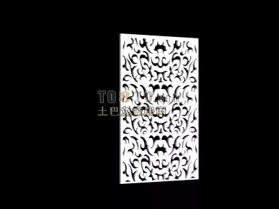 Tree Leaf Partition Divider Furniture 3d model
