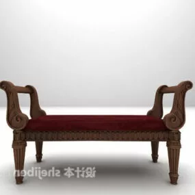 European Classic Day Bed 3d model