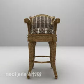 European Classic Luxury Bar Chair 3d model