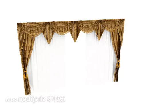 Curtain Old Pattern Texture 3d model
