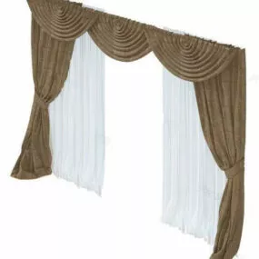 European Curtain Classic Style 3d model