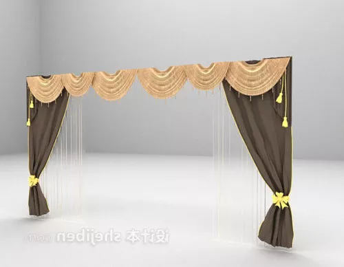 Curtain Old Pattern Texture 3d model
