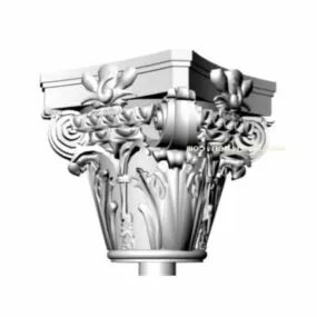 European Column Decoration 3d model