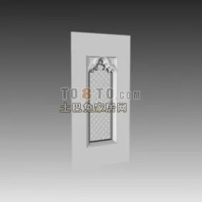 European Component Wall Carving Window 3d model